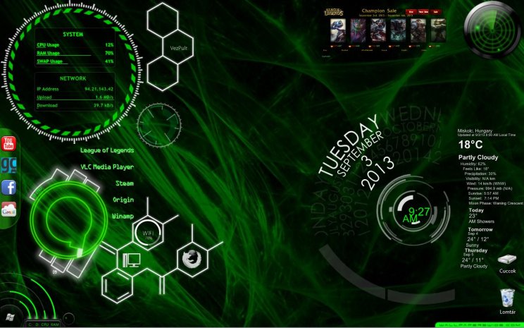 Pimp my desktop avagy a Rainmeter csodái. - 2. kép