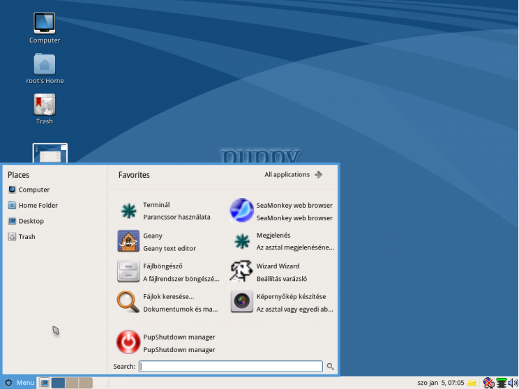 Precise Puppy, Gnome 2.32.1 desktop - 6. kép