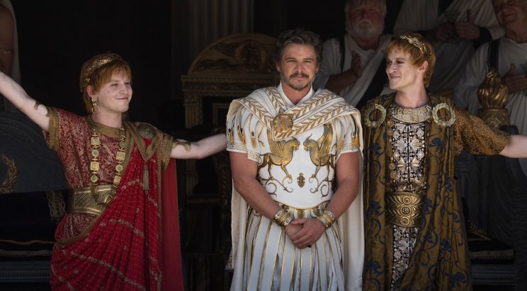 Caracalla (Fred Hechinger) és Geta (Joseph Quinn) császár játékokat rendez Acacius tábornok (Pedro Pascal) tiszteletére