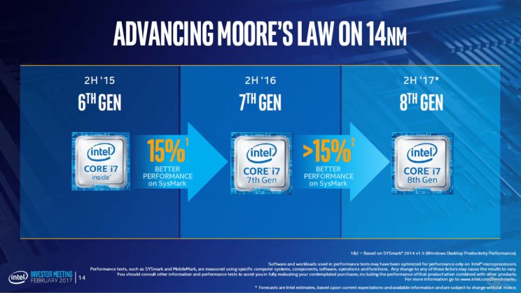15 százalékos javulást hozhat a 8. generációs Intel Core széria - 2. kép