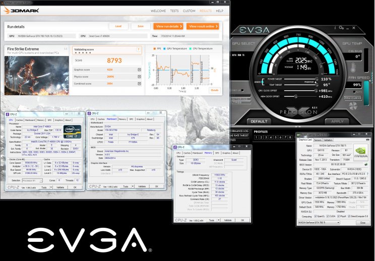 2GHz fölött ketyegett az EVGA 780 Ti kártyája - 2. kép