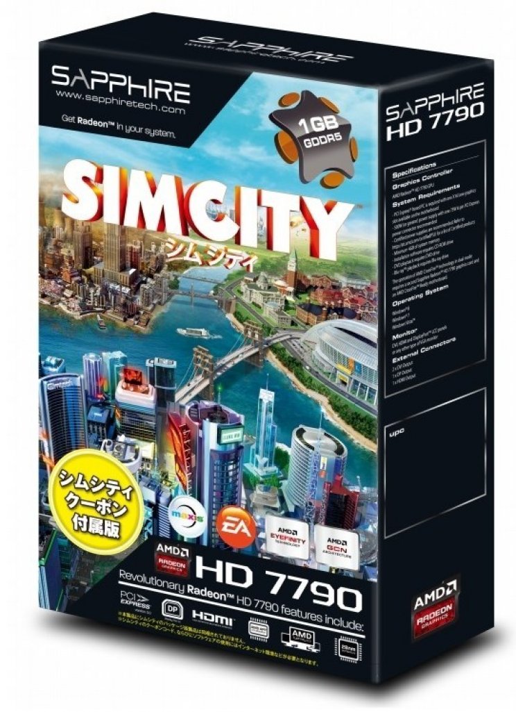 A Sapphire bejelentette új HD 7790 SimCity Special Edition gyorsítóját - 2. kép