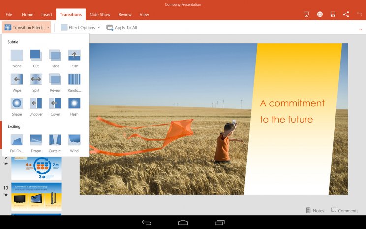 Androidos táblagépekre is elérhető a Microsoft Office - 3. kép