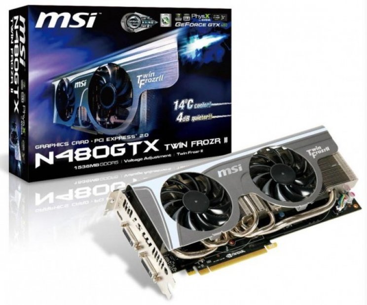 Az MSI bejelentette új N480GTX Twin Frozr II gyorsítóját - 2. kép