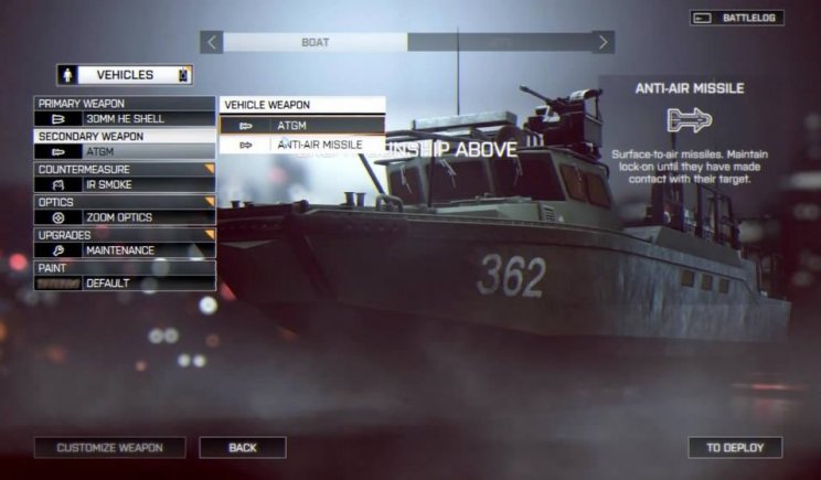 Battlefield 4: Képeken a harcjárművek személyre szabhatósága - 2. kép