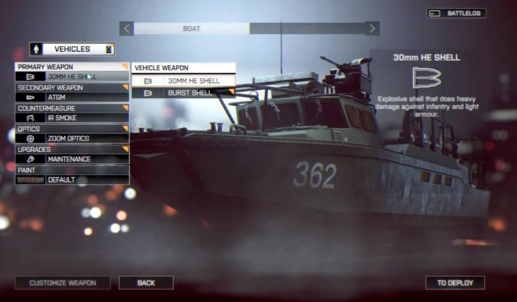 Battlefield 4: Képeken a harcjárművek személyre szabhatósága - 5. kép