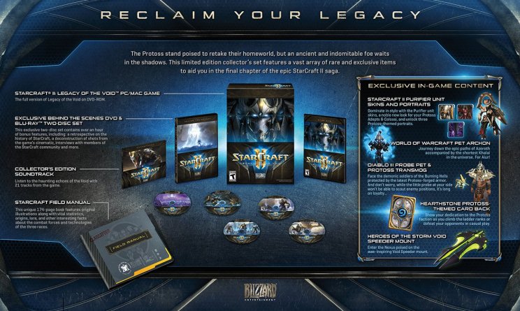 Bejelentették a StarCraft 2: Legacy of the Void gyűjtői kiadását - 2. kép