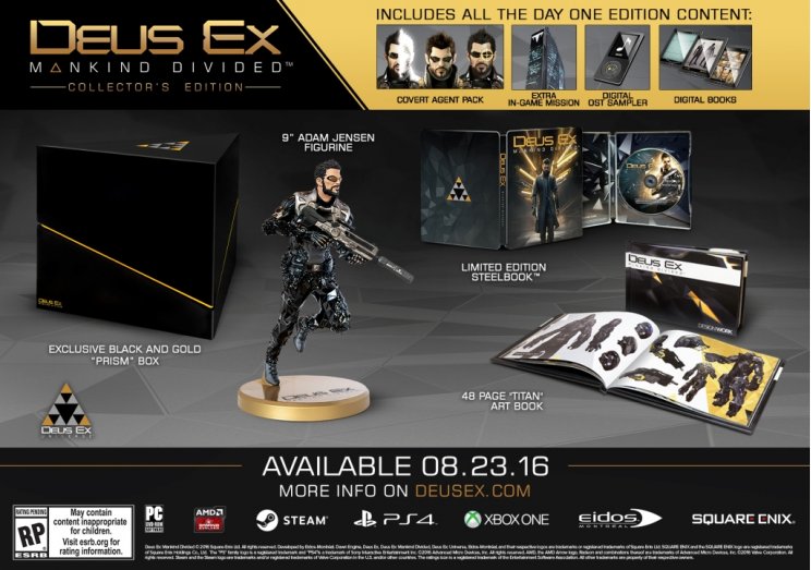 Deus Ex: Mankind Divided - íme a gyűjtői kiadások és egy friss trailer - 3. kép