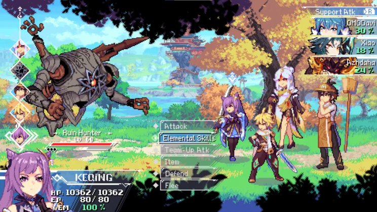 Elképesztően néz ki a Genshin Impact pixelgrafikus demake verziója - 2. kép