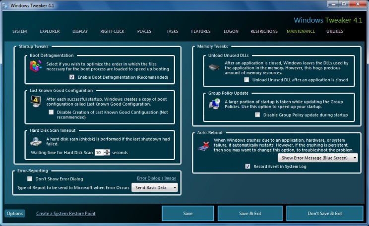 Elkészült a Windows Tweaker új 4.1-es változata - 2. kép
