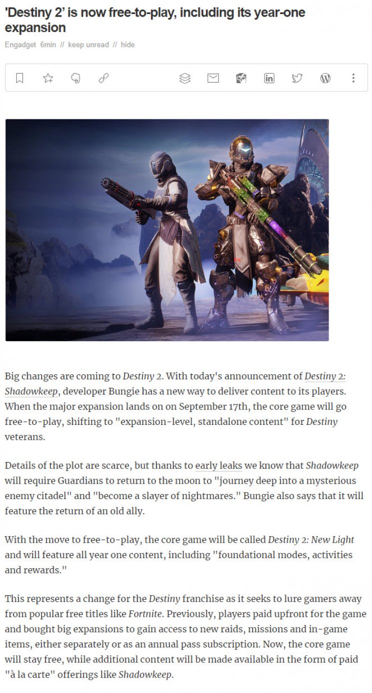 Ez lehet a Bungie mai nagy bejelentése: ingyenessé válhat a Destiny 2? - 2. kép