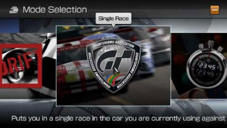 Gran Turismo PSP: Fókuszban az interfész - 2. kép