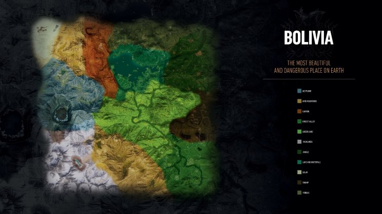 Ilyen hatalmas lesz a térkép a Ghost Recon Wildlands-ban - 3. kép