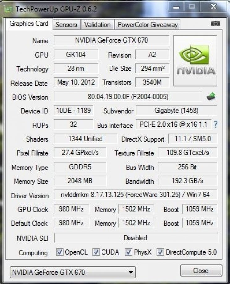 A gyorsító típusát a GPU-z is igazolta.