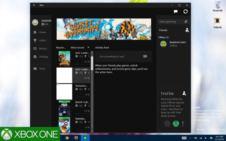 Kiszivárgott néhány kép a Windows 10 Xbox alkalmazásáról - 3. kép