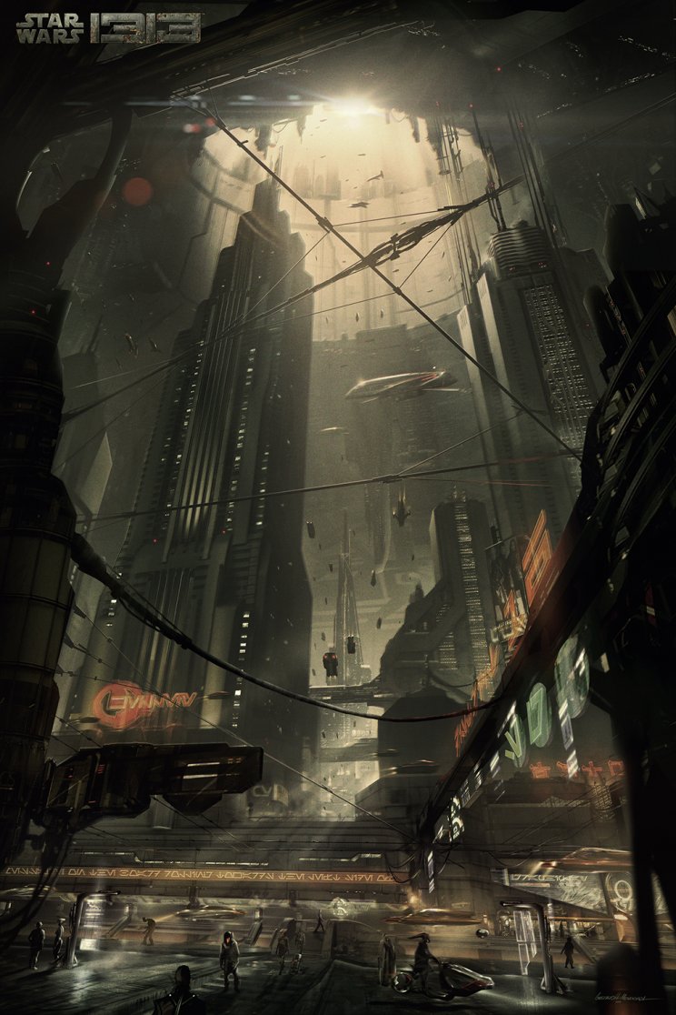 Koncpeciós rajzok a Star Wars 1313-ról - 8. kép