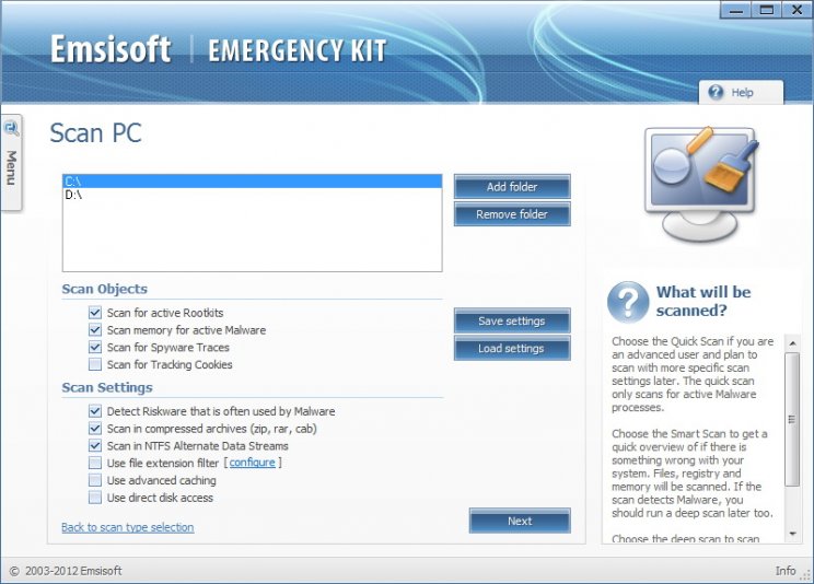 Letölthető az Emsisoft Emergency Kit legújabb változata - 3. kép