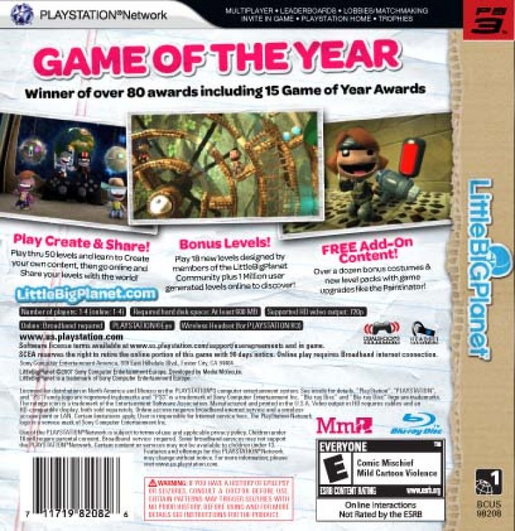 LittleBigPlanet: Game Of The Year Edition egy halom extrával - 2. kép