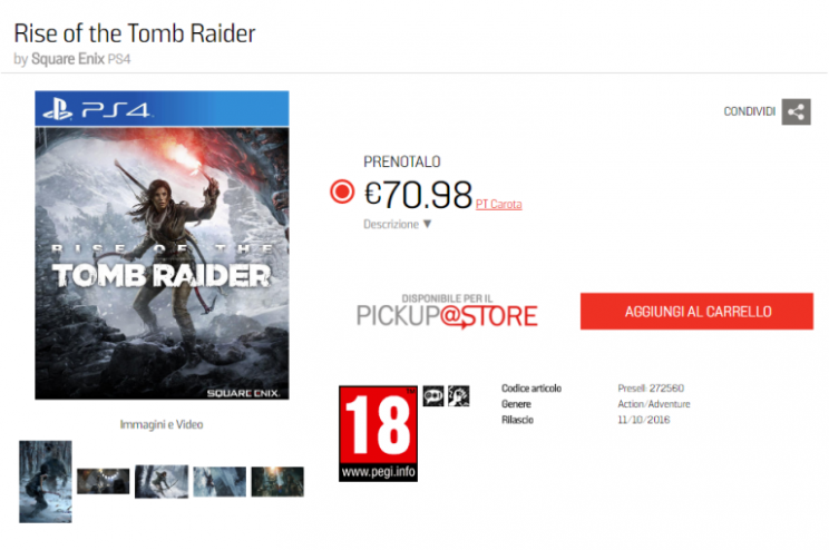 Már októberben jöhet a PS4-es Rise of the Tomb Raider? - 2. kép