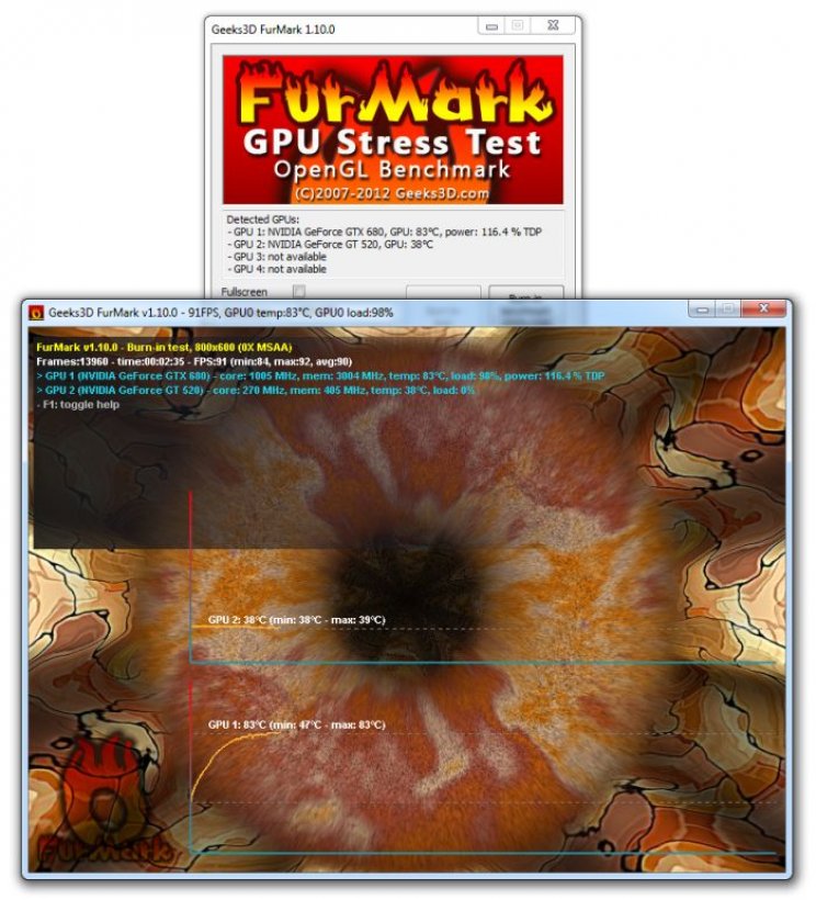 Akcióban a FurMark 1.10.0.