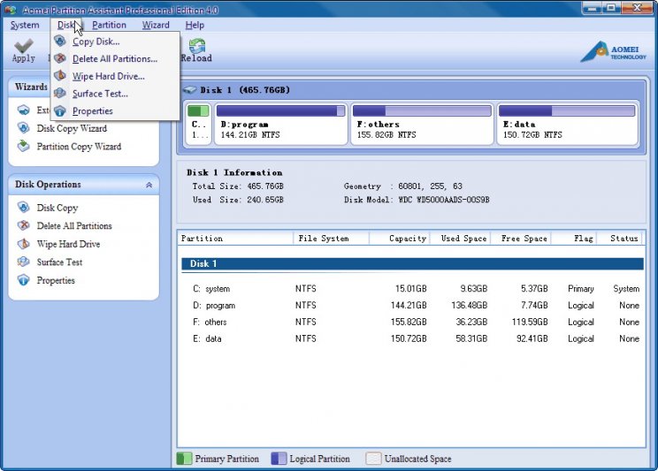 Megérkezett az Aomei Partition Assistant legújabb 5.1-es kiadása - 2. kép