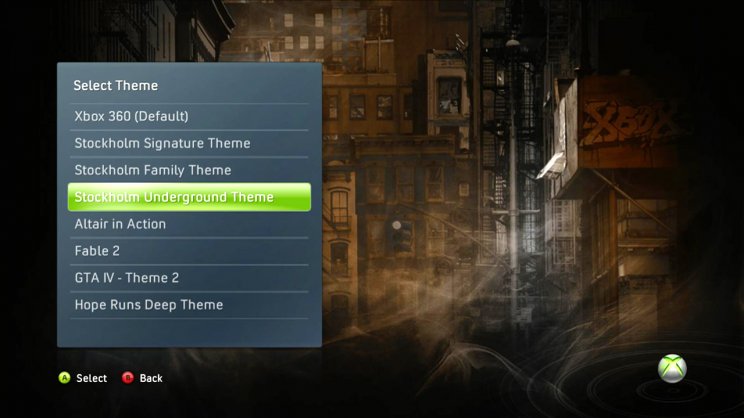 New Xbox Experience: Témák, felületek - 7. kép