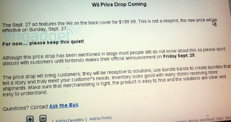 Nintendo Wii árcsökkentés lóg a levegőben? - 2. kép