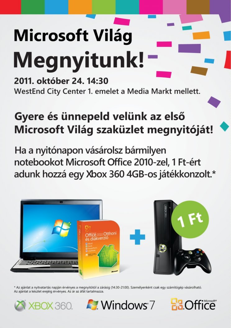 Október 24-én nyílik az első Microsoft Világ számítástechnikai szaküzlet - 2. kép