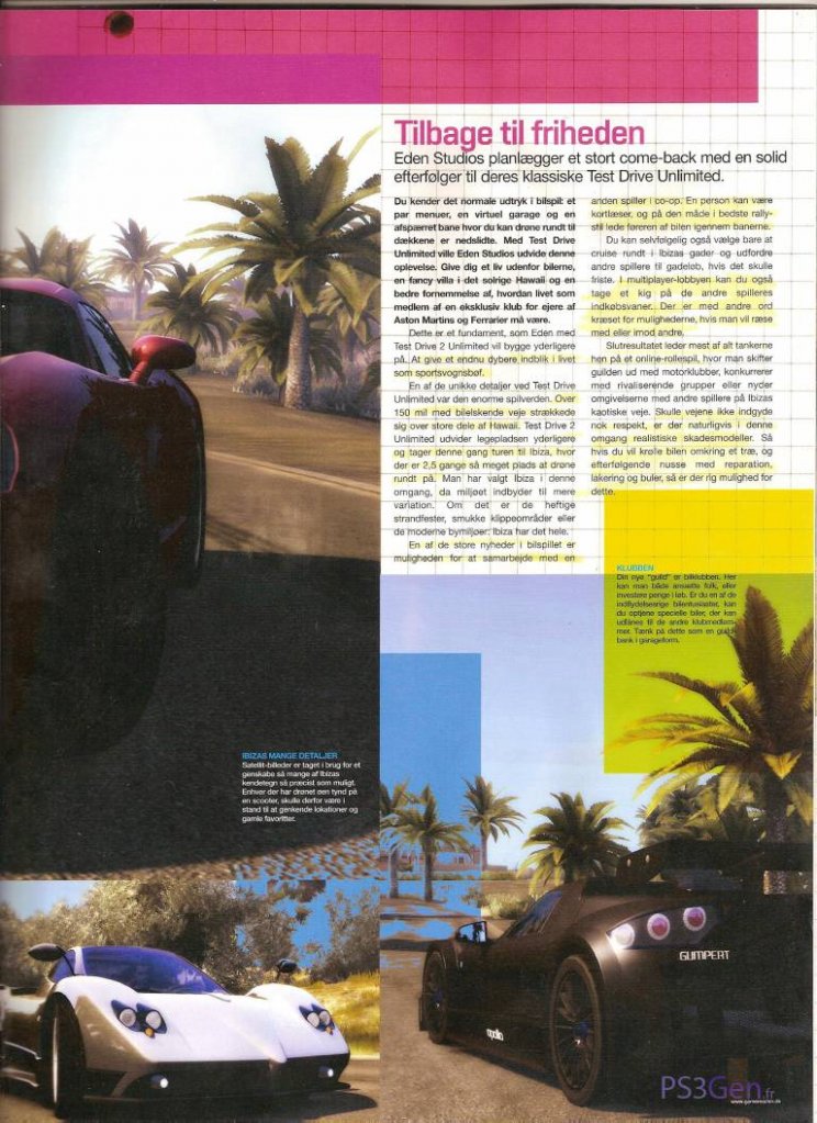 Test Drive Unlimited 2: Néhány scan kép, csipetnyi friss információval párosítva - 3. kép