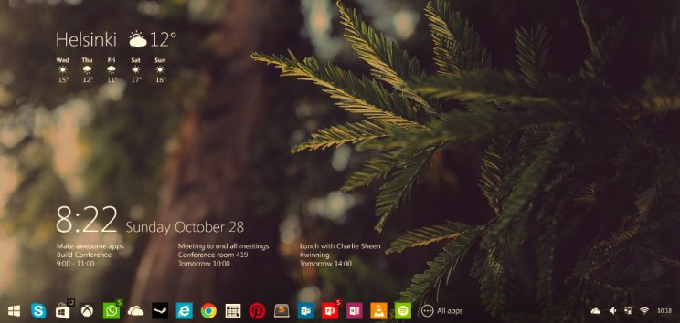 A Windows 8.1 indító felülete lehetne az asztal.