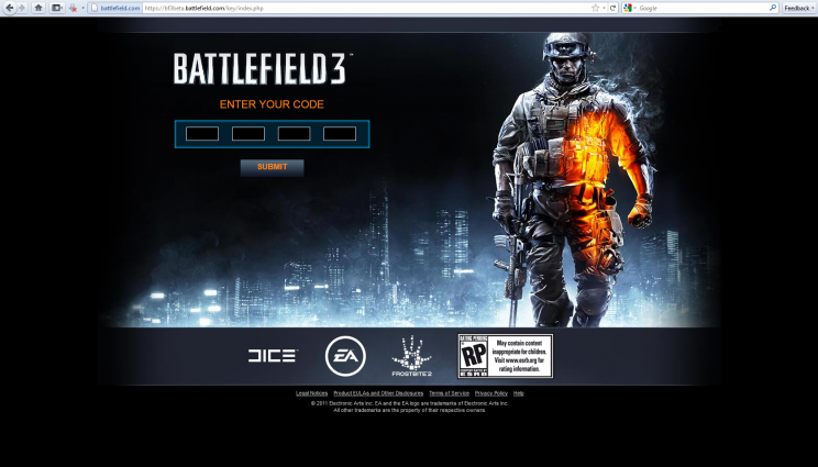 Végre a Battlefield 3 kódbekérő oldala is feltűnt a színen - 2. kép