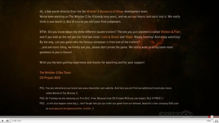 Witcher 2 launch trailer-ek - 2. kép