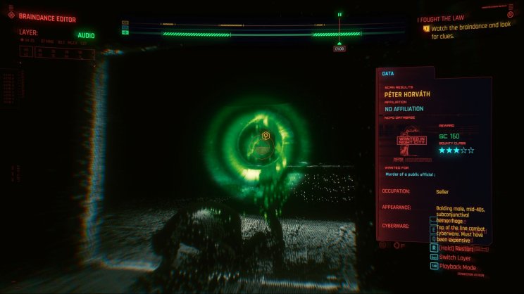 "Braindance" nyomozások közben nem csak vizuális, de akusztikus és hőképet is elemezhetünk.