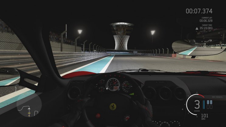 Ilyen az éjszaka a Forza 6-ban. Sötét.