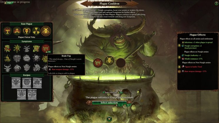 Festus fertői minden Nurgle csapatot erősítenek, a nem-Nurgle egységeket pedig gyengítik.