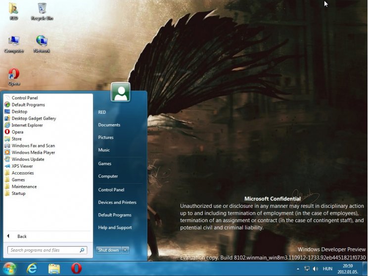 Windows 8 Developer Preview teszt - 6. kép