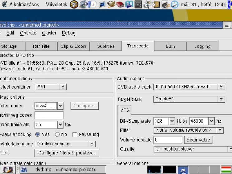 CD és DVD írás, kódolás Linux alatt - 7. kép