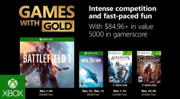 Battlefield 1 és Assassin's Creed a Games with Gold novemberi játékai között