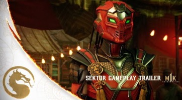 Gameplay videón Sektor, a Mortal Kombat 1: Khaos Reigns kiegészítő új harcosa