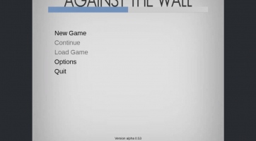 Against the wall