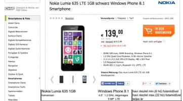 1GB memóriát kap a Lumia 635 új változata