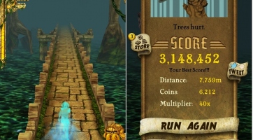 Androidra tart a Temple Run