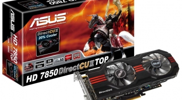 Asus HD 7800 TOP túlhajtásra tervezett DirectCU II hűtéssel