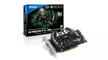 Az MSI bejelentette új N460GTX-SE Cyclone videokártyáját