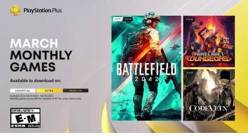 Battlefield 2042, Minecraft Dungeons és Code Vein a PS Plus márciusi játékai között