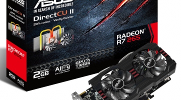 Bejelentve az ASUS R7 265 DirectCU II