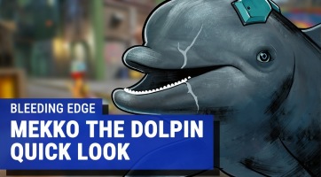 Egy mechanikus akváriumban úszkáló delfin a Bleeding Edge következő harcosa