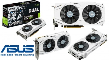 Fehérben tündököl az ASUS GTX 1070 DUAL