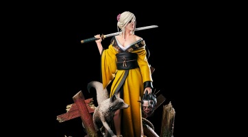 Gyönyörű, japán témájú szobor készült a The Witcher 3: Wild Hunt Cirijéről
