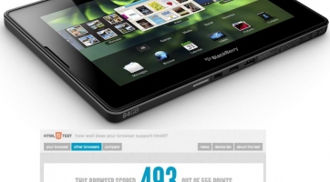 HTML5 teszten tűnt fel az új BlackBerry táblagép